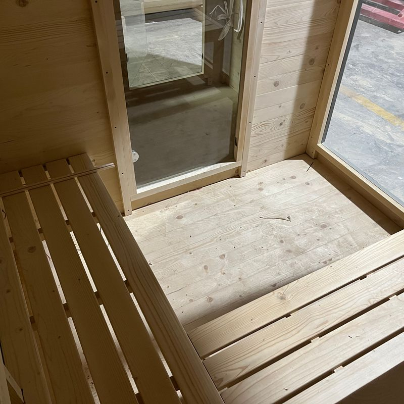 2025 New Arrival Prefab Cabin Painting Outdoor Sauna Room with Change Room