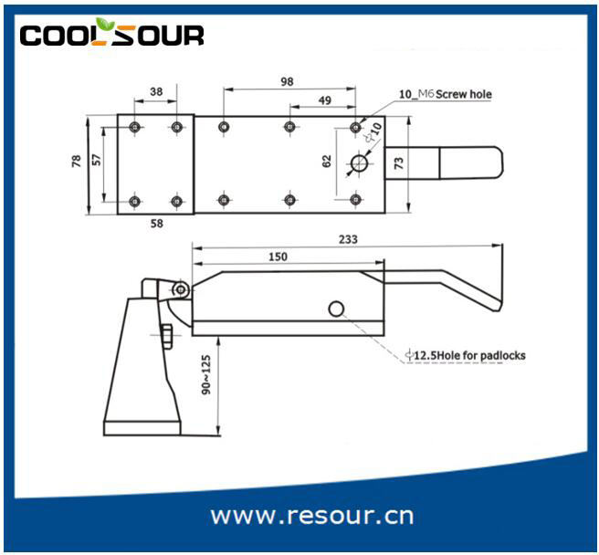 Safety Latches, Cold Room Door Latch, Dl-1180/Cx-1180