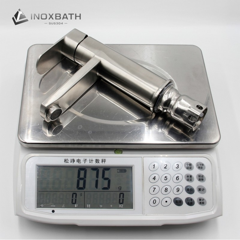 Смеситель для раковины из нержавеющей стали, хром