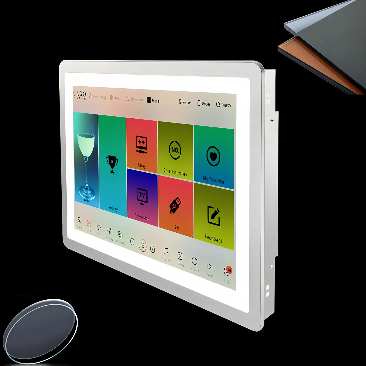 Industrial Tough Screen Tempered Glass for Medical Cluster Display