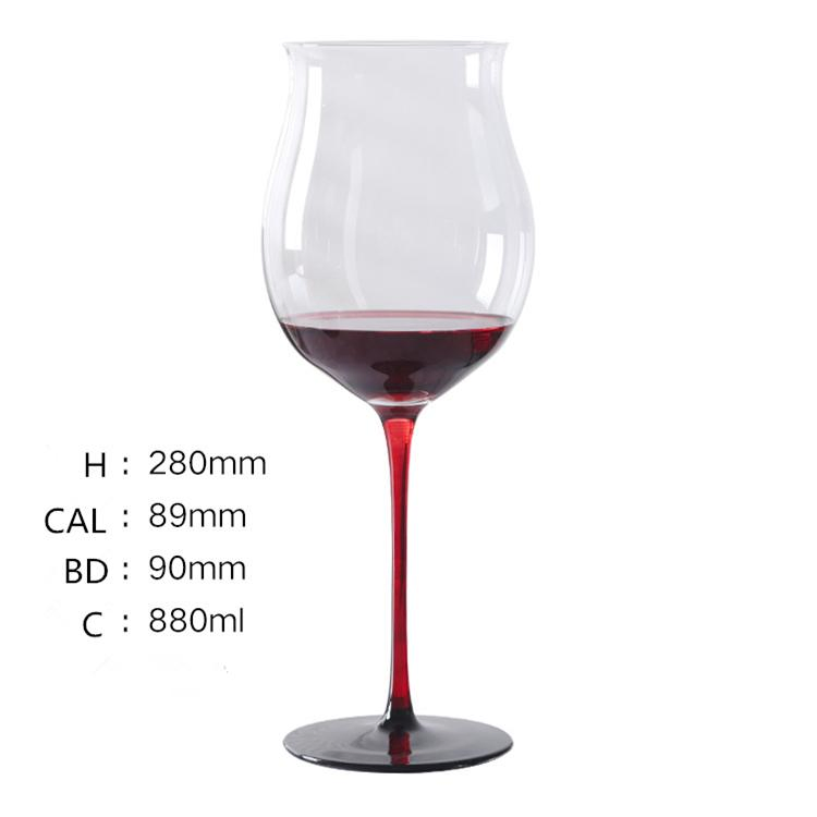 Wine Glass Unique Clear Stem Love Heart Wine Glasses Set with Diamond Goblet Gifts Wedding Glassware