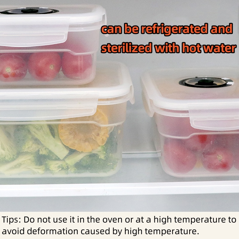 Bestfull Fresh Extended Stackable Vacuum Plastic Food Storage Container with Vacuum Pump