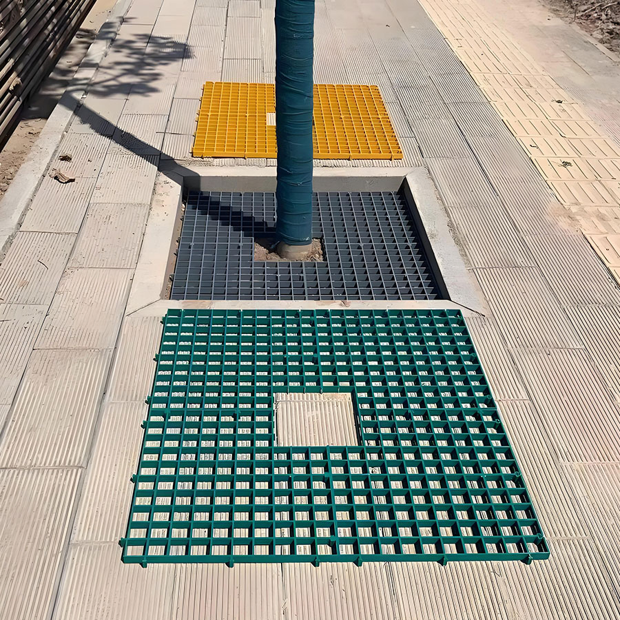 Tianfu 38X38mm Standard Public Safety FRP/GRP Mold Grating for Industrial Settings