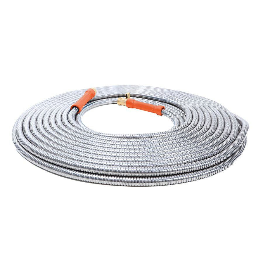 Heavy-Duty Twist-, Tangle- and Kink-Resistant Garden Hose with Brass Fitting