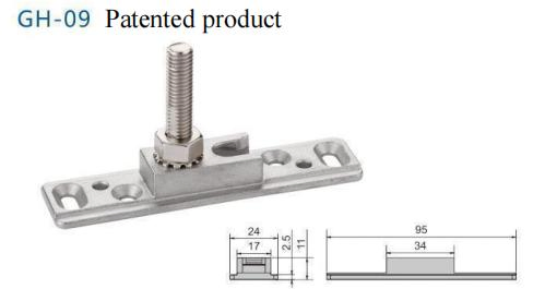 Wood Steel Aluminum Glass Sliding Door Roller Fitting Hardware Accessory Hanging Plate