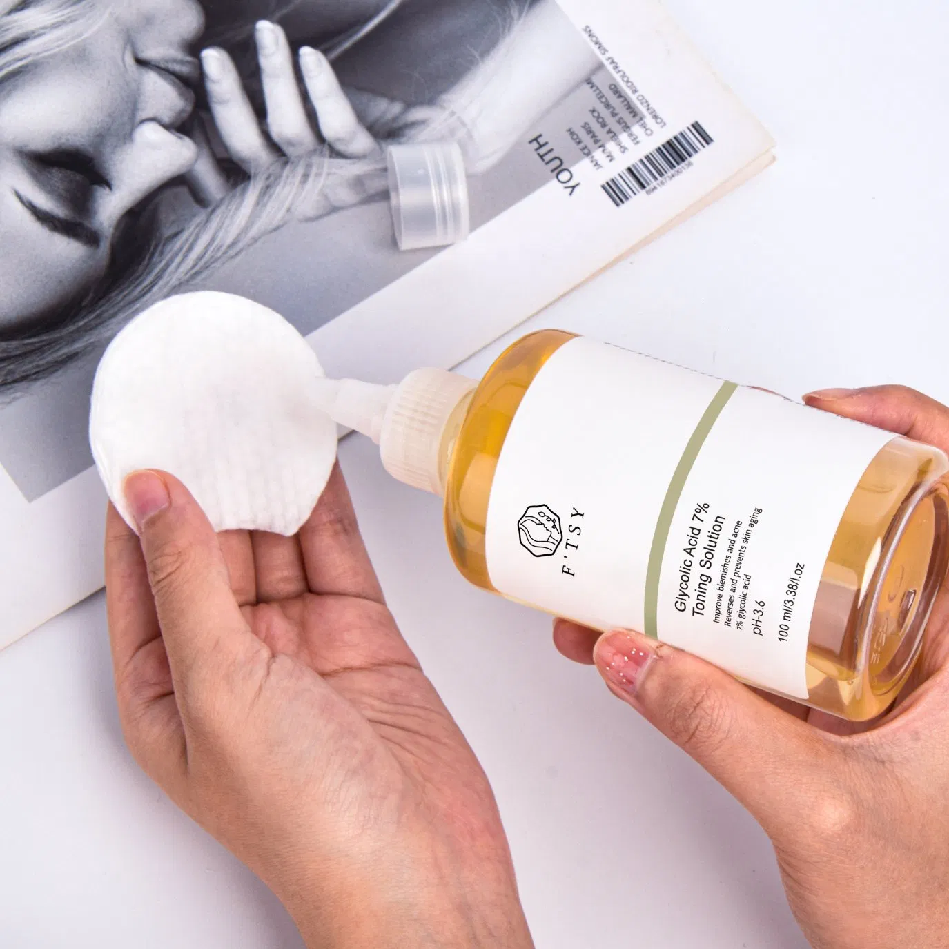 ODM&OEM Private Labe 100% Organic Natural Whitening Hydrating Skin Face Toner Acide Glycolique 7% Toner