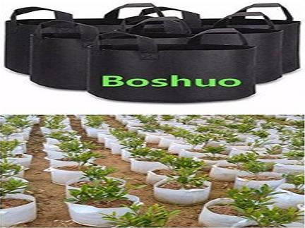 1 2 3 5 7 10 15 20 Gallon 3L 7L 10L 15L 20L 35L Black Round Plastic Fabric Nursery Plant Flower Planting Garden Tree Flowerpot Seedling Root Drainage Potato Pot