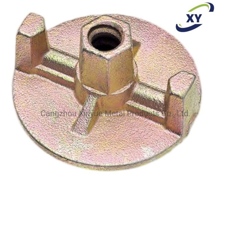 Formwork Scaffolding Scaffold Building Construction Forged Casted Wing Nut Swivel Anchor Tie Rod Nut Square Slope Waller Plate Round Nut with Concrete Formwork