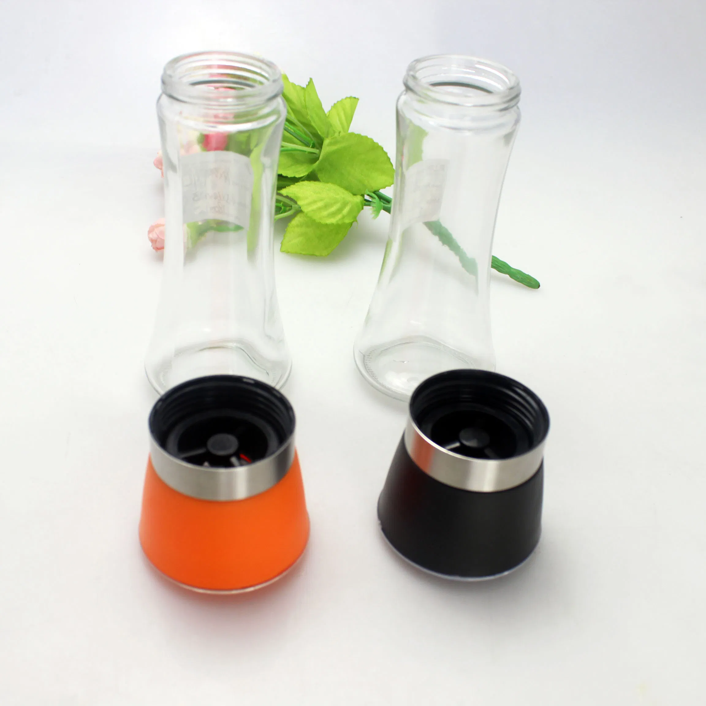 Kitchen Colorful Glass Condiment Bottles Pepper Grinding Bottle