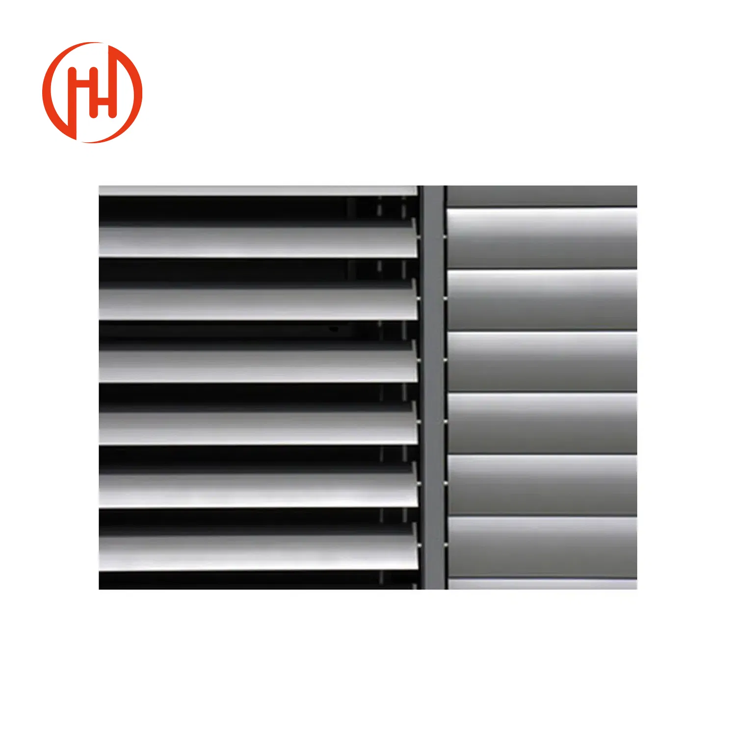 Customized Exterior Aluminium Alloy Airfoil Blades Louvers Window Aluminum Shutter Panel