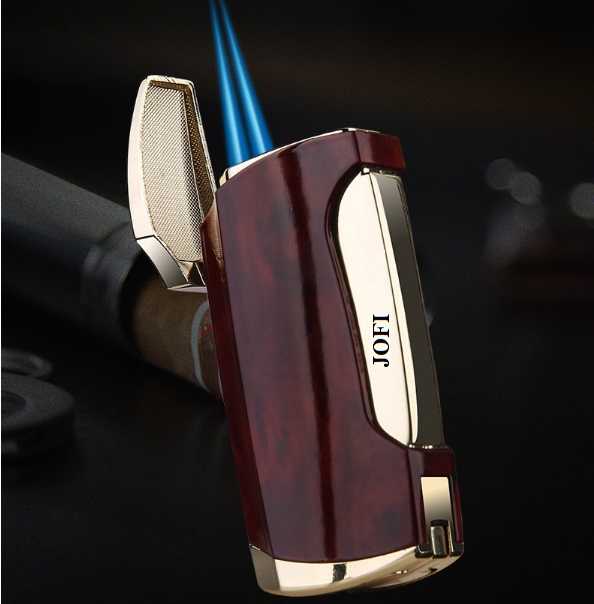 Refillable Butane Jet Gas Lighter Waterproof Metal Torch Lighter Portable Cigar Lighter