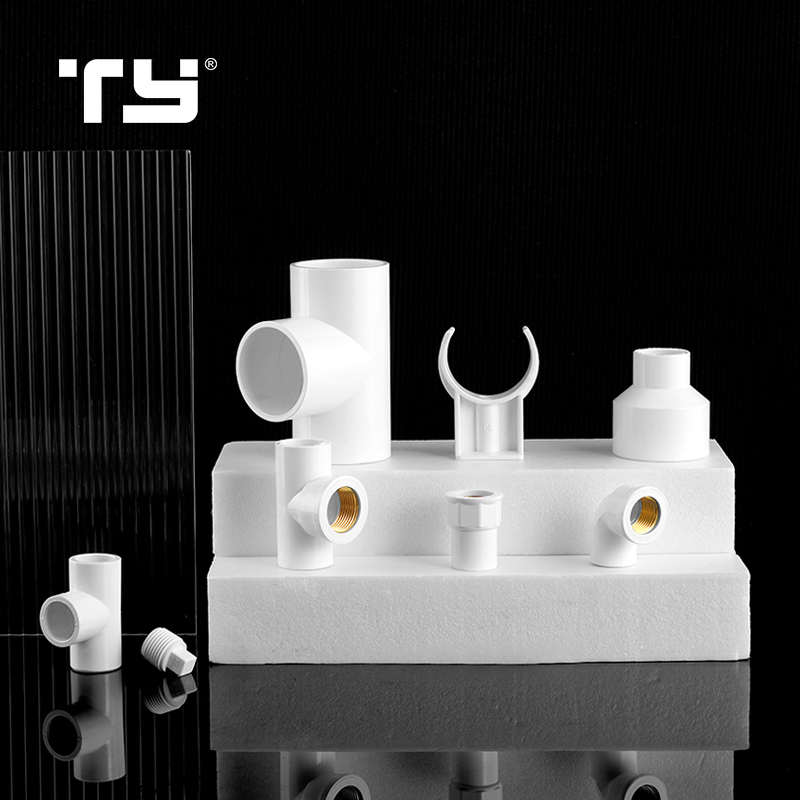 PVC-U Pn10 Pressure Pipe Fittings Plastic PVC Cross ISO1452 Lesson Tianyan OEM