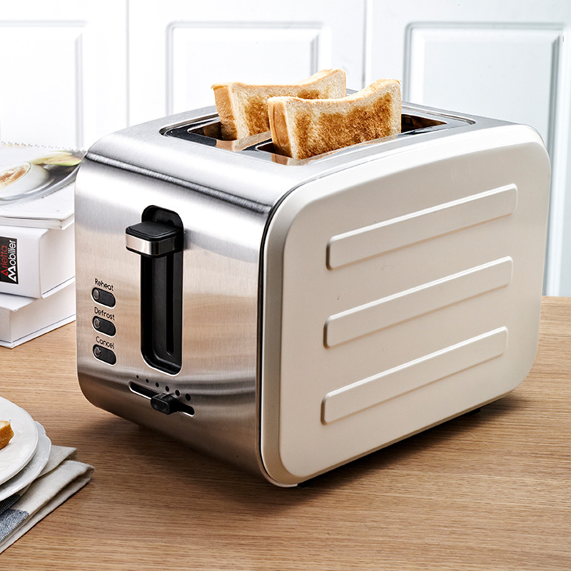 Toaster Stainless Steel Toaster Home Toaster 2 Piece Breakfast Machine Bread Maker