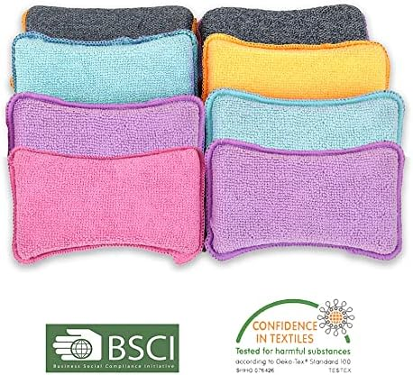 Kitchen Home Free Sample 8 Pack Washing Towels Scouring Pad Sponge Brush