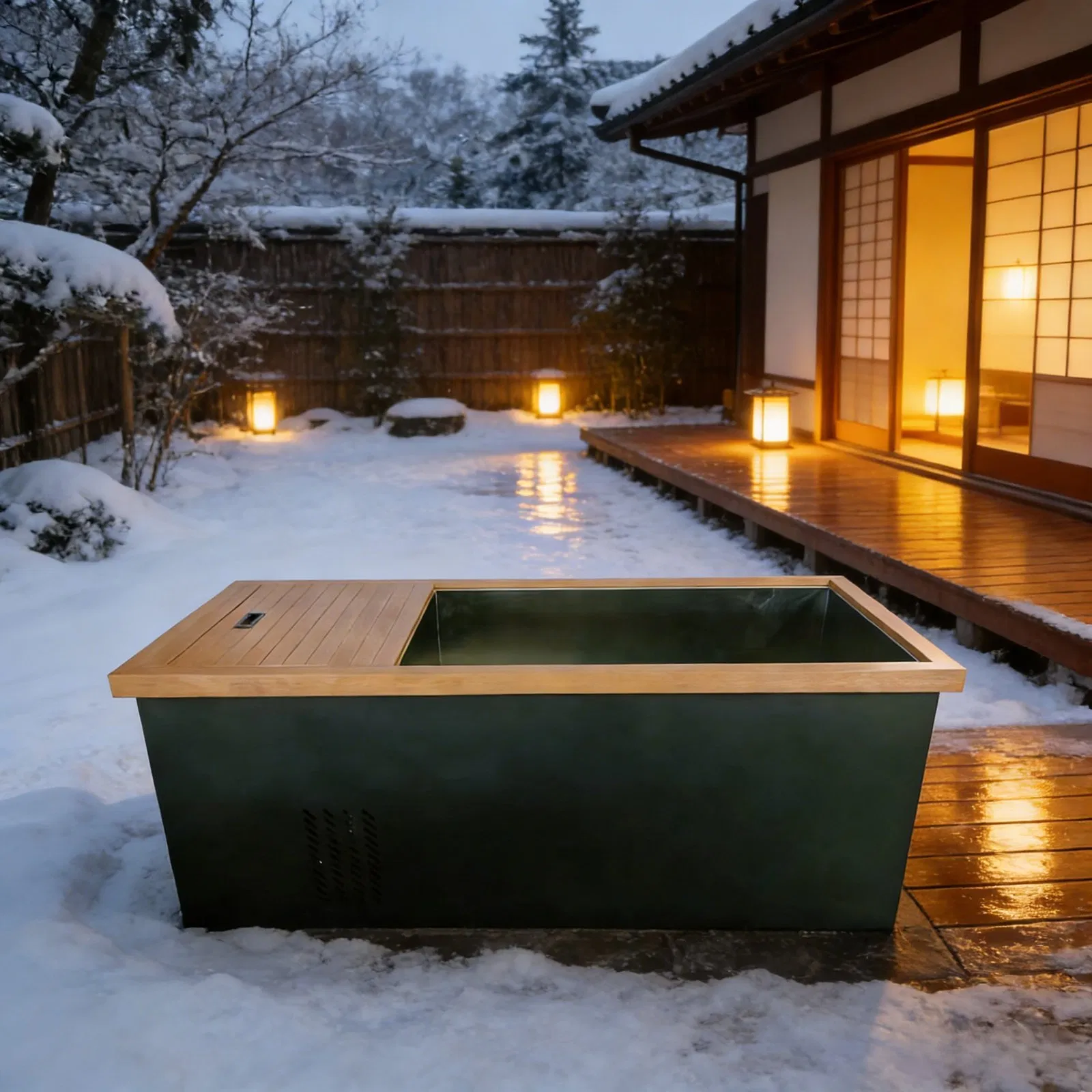 Ванна для ледяных ванн из красного кедра