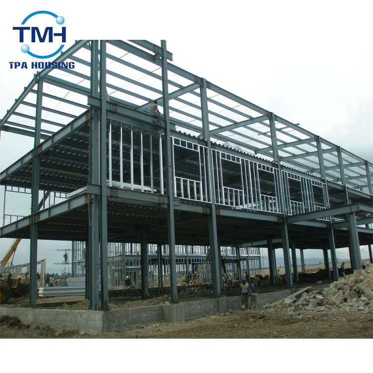 3 Storey Steel House Building Material Prefabricated Steel Deck Warehouse Shopping Mall Steel Structure Building