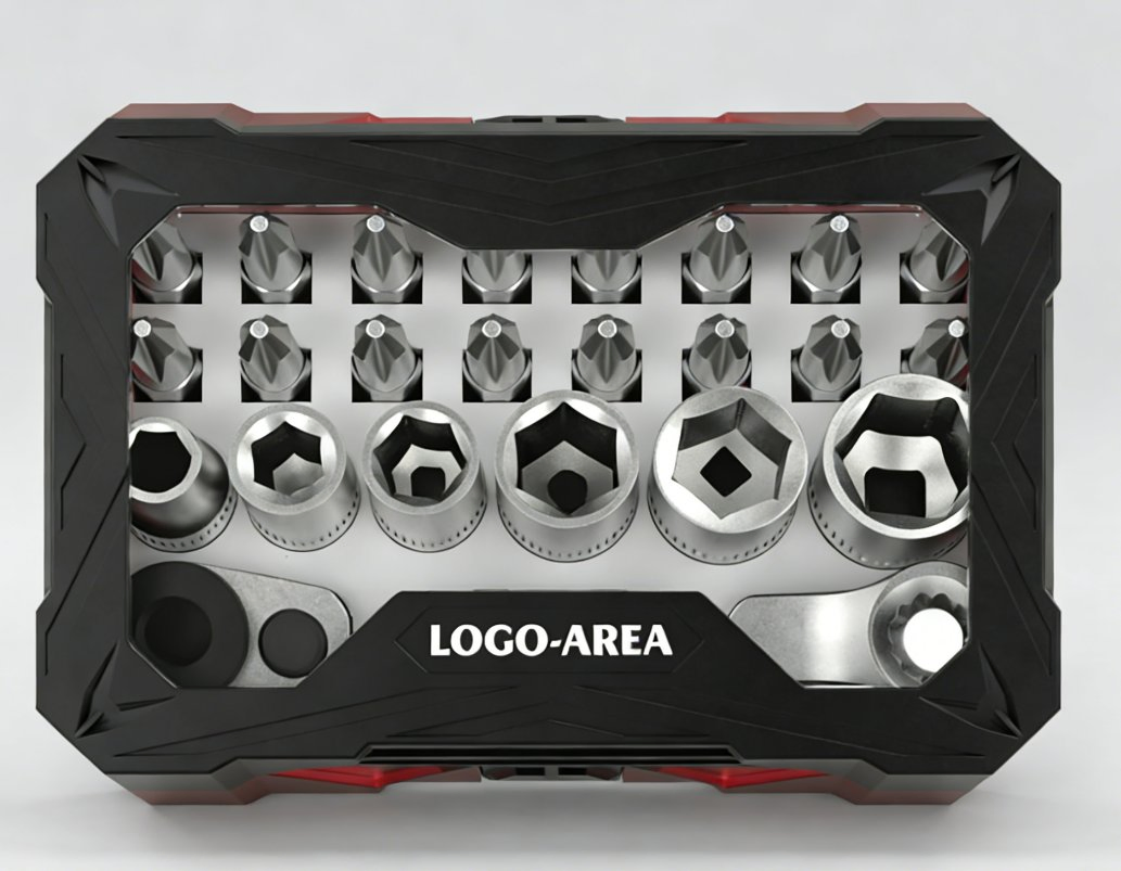 Набор бит для шуруповерта 24 шт с цветными кольцами FST-15