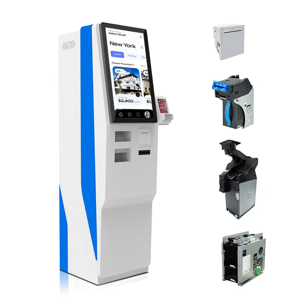 23.6 Inch Floor Standing Foreign Exchange Payment Terminal Kiosk