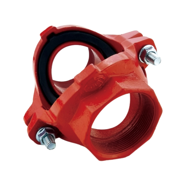 Ductile Iron FM Approved Grooved Fire Fighting Grooved Pipe Fittings Threaded Mech Cross