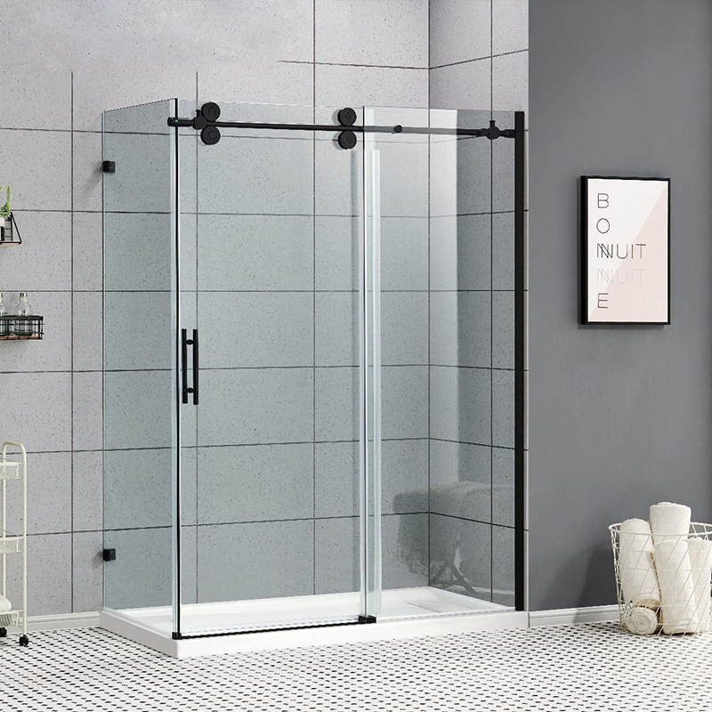 Straight Simple Bathroom Designs Shower Enclosure Cabin Sliding Door Glass Shower Room