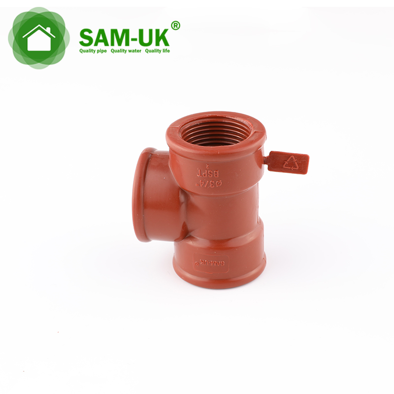 High Pressure Pph Plastic Thread Pipe Fittings Bsp Tee