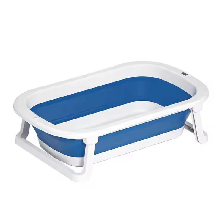 Baby Bath Tub Foldable for Infant Portable Collapsible Toddler Bathing Support Skid Proof for Bathing Newborns