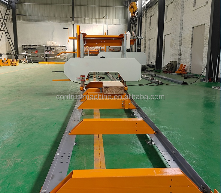 Ленточная пилорама горизонтальная для распиловки бревен