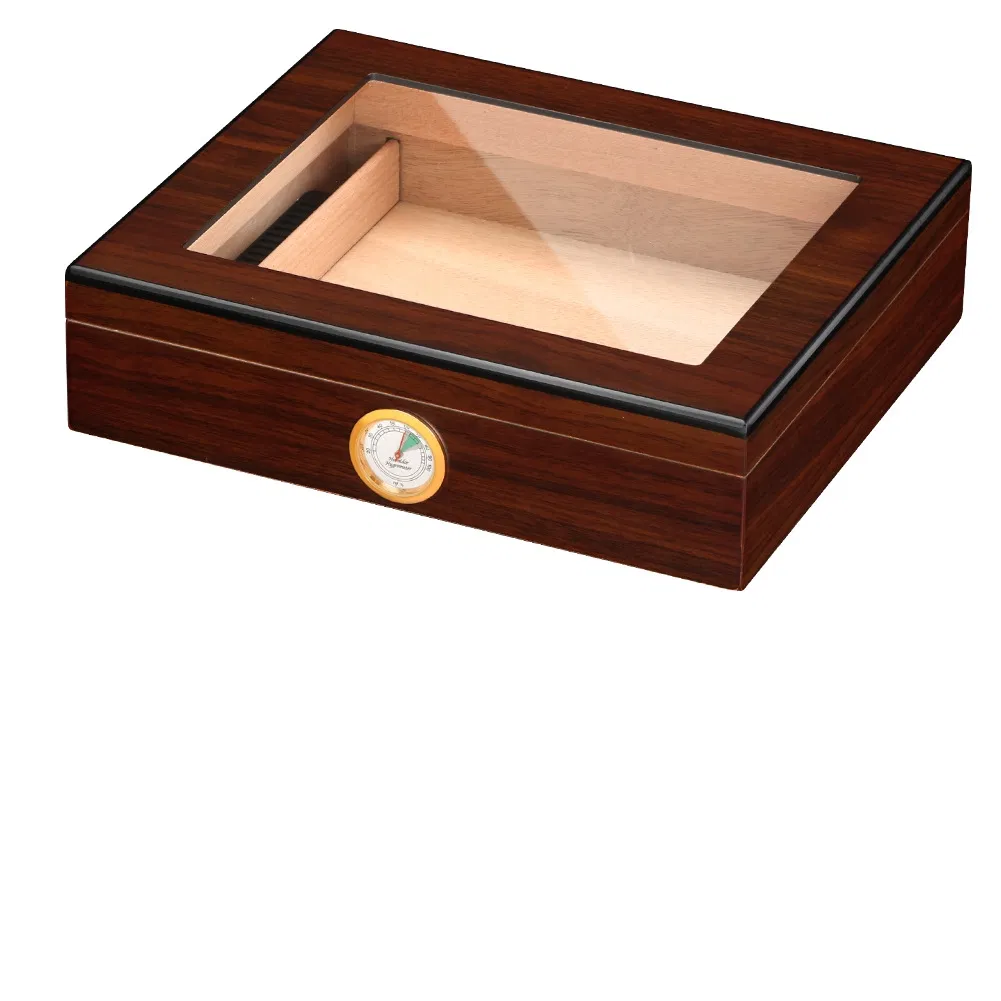 Custom Cigarette Veneer Clamshell Case with Clear Window