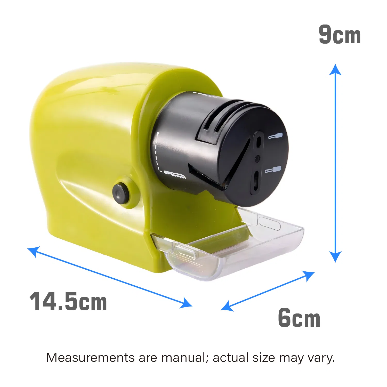 Swift Sharp 2 Blade Knife Sharpener Non-Slip Base One Touch Portable for Kitchen Scissors Screwdriver Gadget