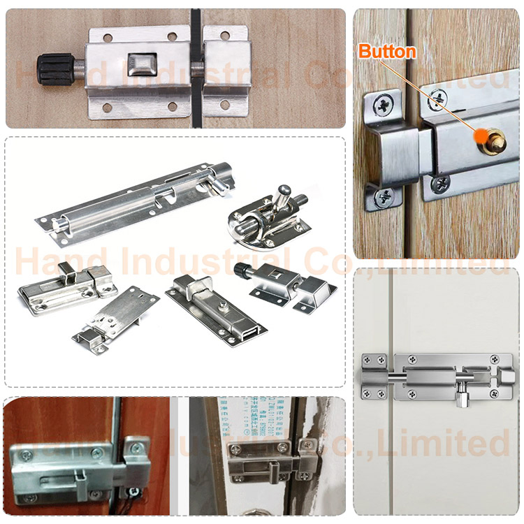 Factory Direct Sale Stainless Steel Anti-Theft Gate Door Lock Bolt