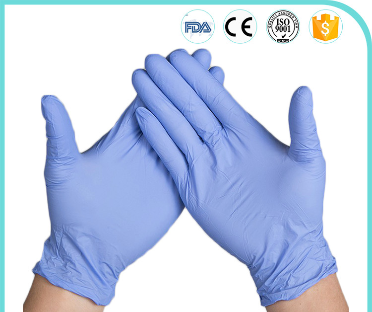 Disposable Blue Nitrile Glove Powdered and Powder Free Medical Grade