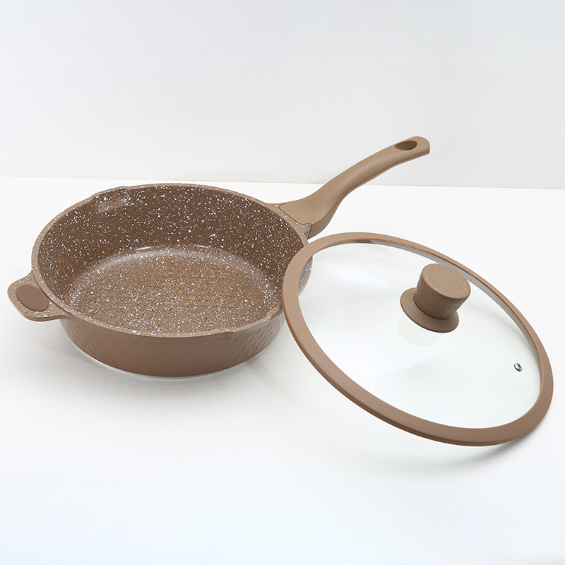 10PCS Factory Direct Aluminum Alloy Fry Pan Non Stick Colorful Cookware Set and Cooking Pot