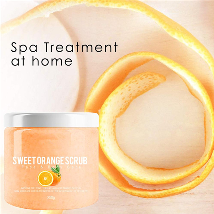 Private Label Exfoliates Moisturizes and Nourishes Skin Natural Sweet Orange Body Scrub
