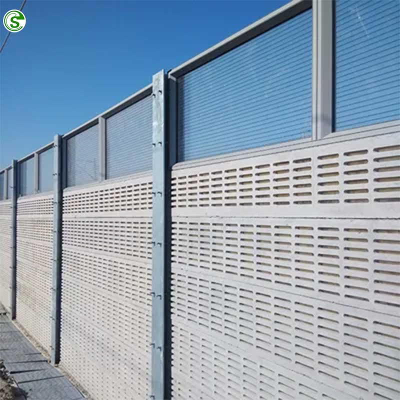 Sound Proof Acoustic Blok Steel Fencing Barriers Wall for Railway Highway Fence Barrier