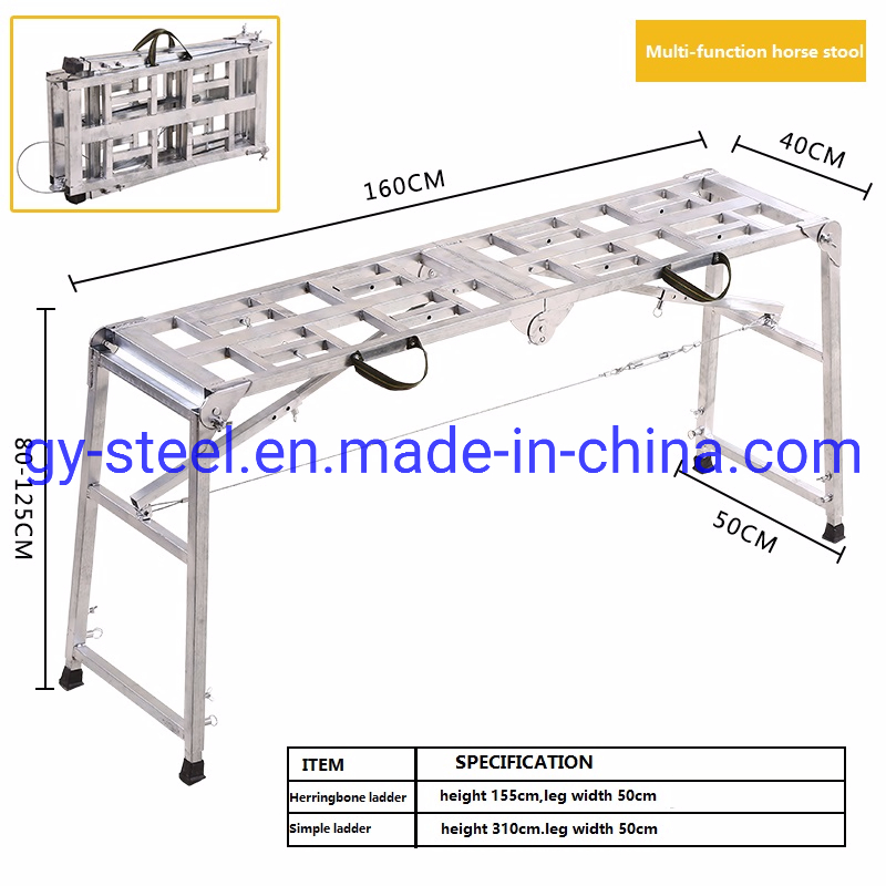 Non Slip Galvanzied Steel Scaffolding Ladder