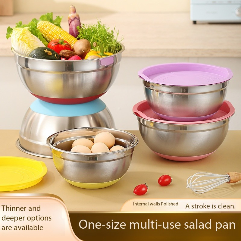 Kitchen Accessories Amazon Ebay Multifunctional Korean Fruit Vegetable Bowl Stainless Steel Mixing Bowls Set