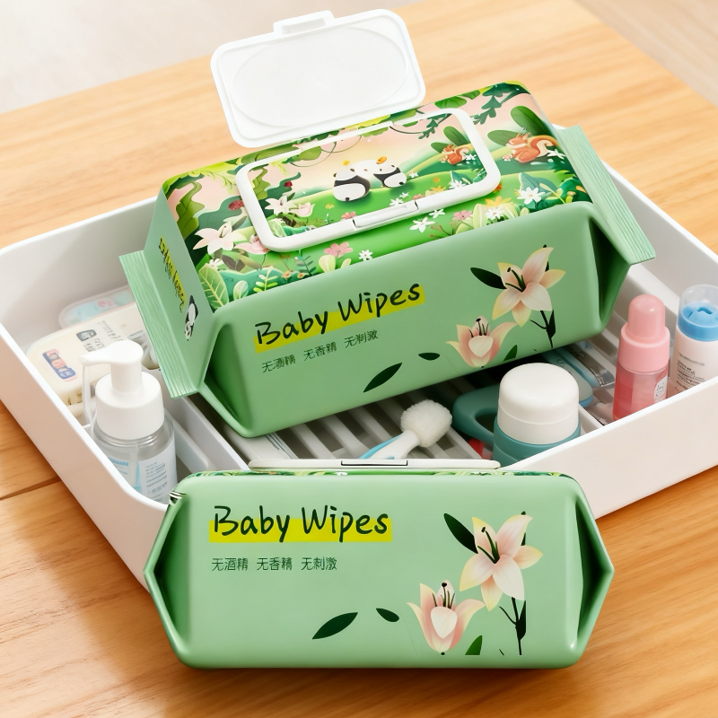 Soft Cotton Baby Hand and Mouth Wet Wipes Free Alochol Thick Spunlance Non-Waven Wet Tissues