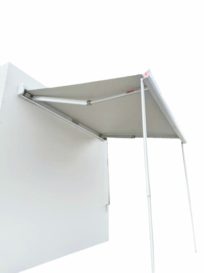 Manual Integrated RV Awning with Remote Control Retractable Sunshade Canopy for Camper