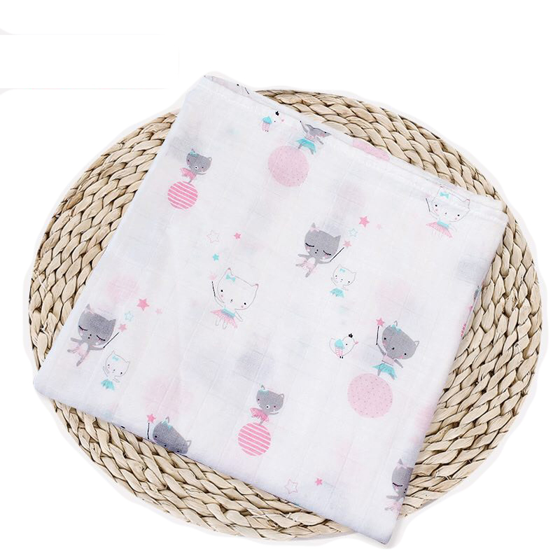 New Arrival Customized Muslin Blanket Custom Print Baby Swaddle Blankets
