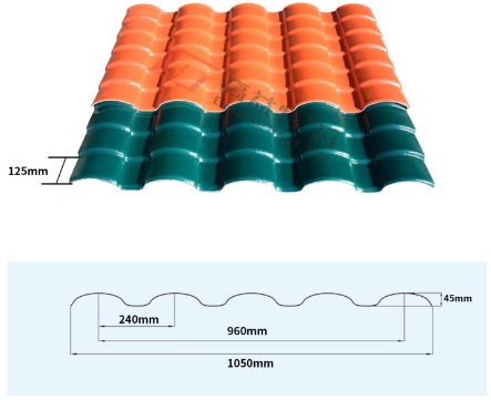 House Roof Material ASA UPVC Roofing Tile Long Span Heat Insulation Plastic Roof Sheet