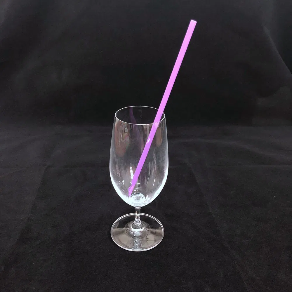 200CT Packed 8" Purple Unwrapped Snow Cone Spoon Straw Assorted Bright Colors for Shaved Ice