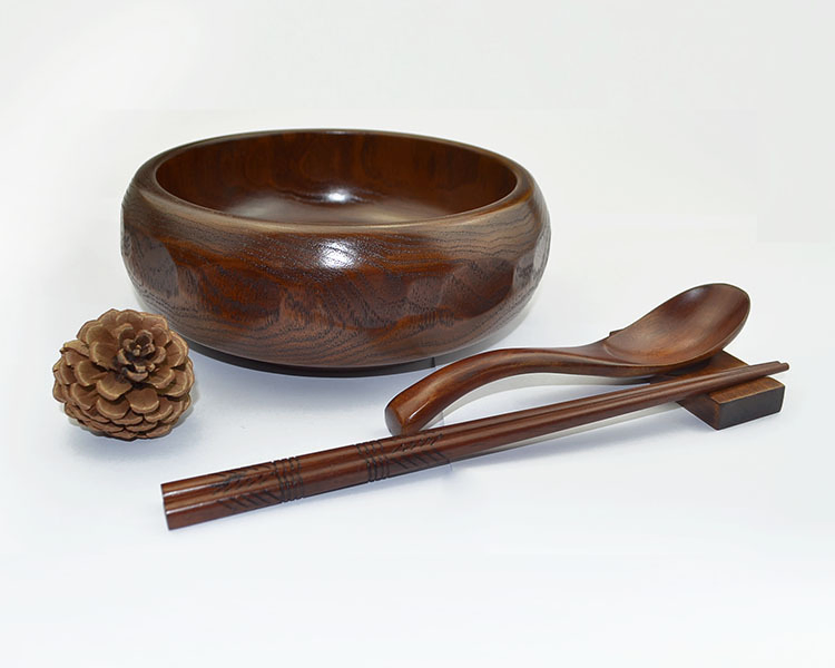 Hot Sale Natural Wood Tableware Salad Bowl Bamboo Fiber Bowls Wholesale