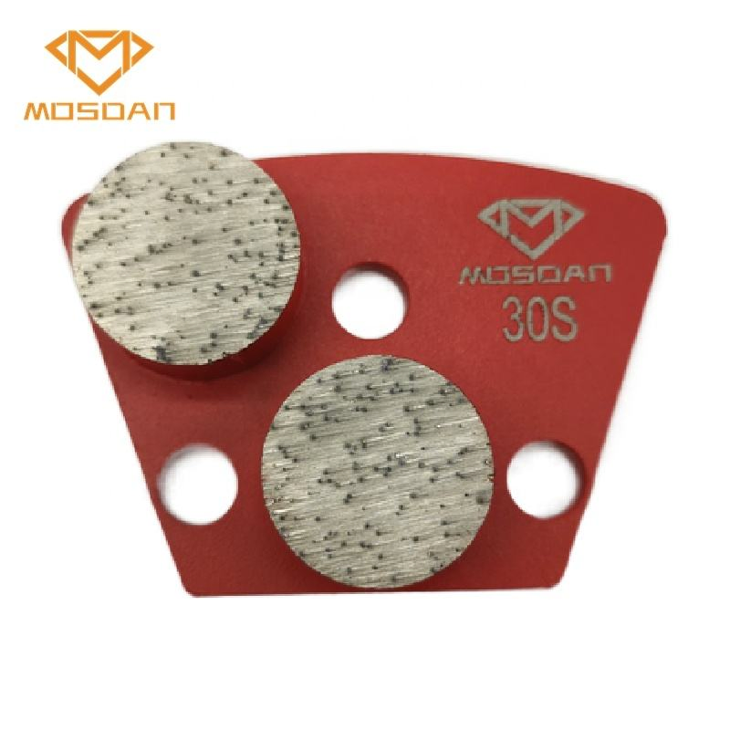 Trapezoid Double Buttons Segment Concrete Diamond Grinding Shoe Diamond Tool