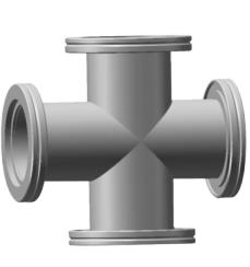 Kf ISO CF Vacuum SS304 SS316L Welded/Flanged Equal/Reducing Cross