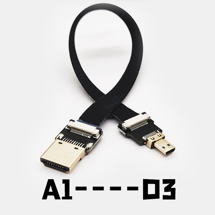 Flex Double Angled HDMI Male Female to Micro HDMI Male Female Electronic Equipment FPC Fpv camera Cable