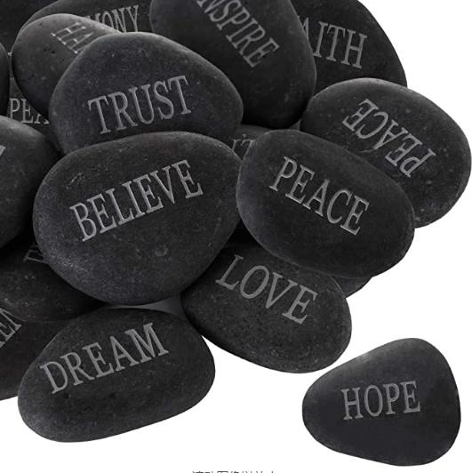 High Quality Buddhism Customizable Lettering Pebble Stones Decorative Pebbles Stones 1