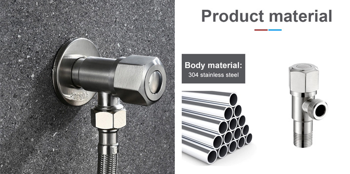 Bathroom Stainless Steel 304 Sanitary Ware Fittings Stop Angle Valve
