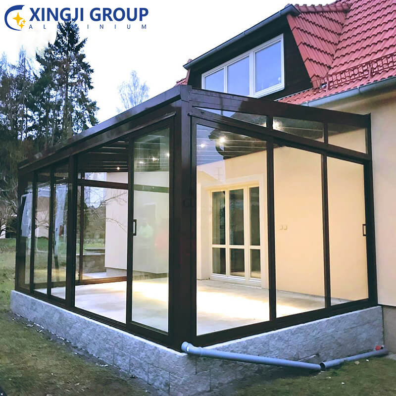 High Quality Install Easily Aluminum Glass House Garden Sunroom for All Seasons