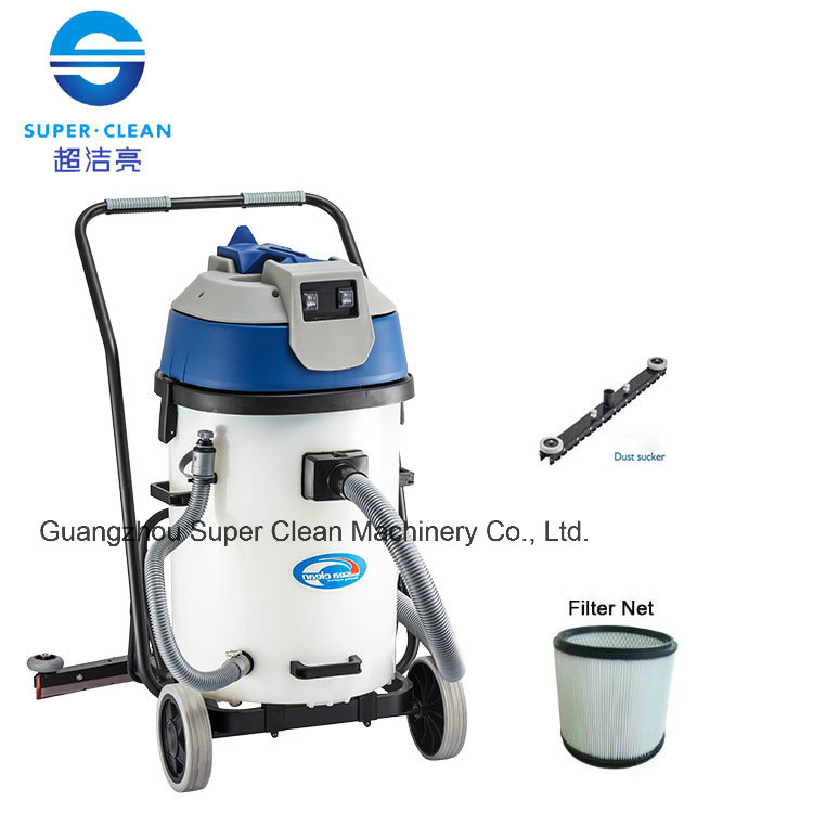 Commerial 60L Plastic Tank Wet and Dry Vacuum Cleaner with Squeegee