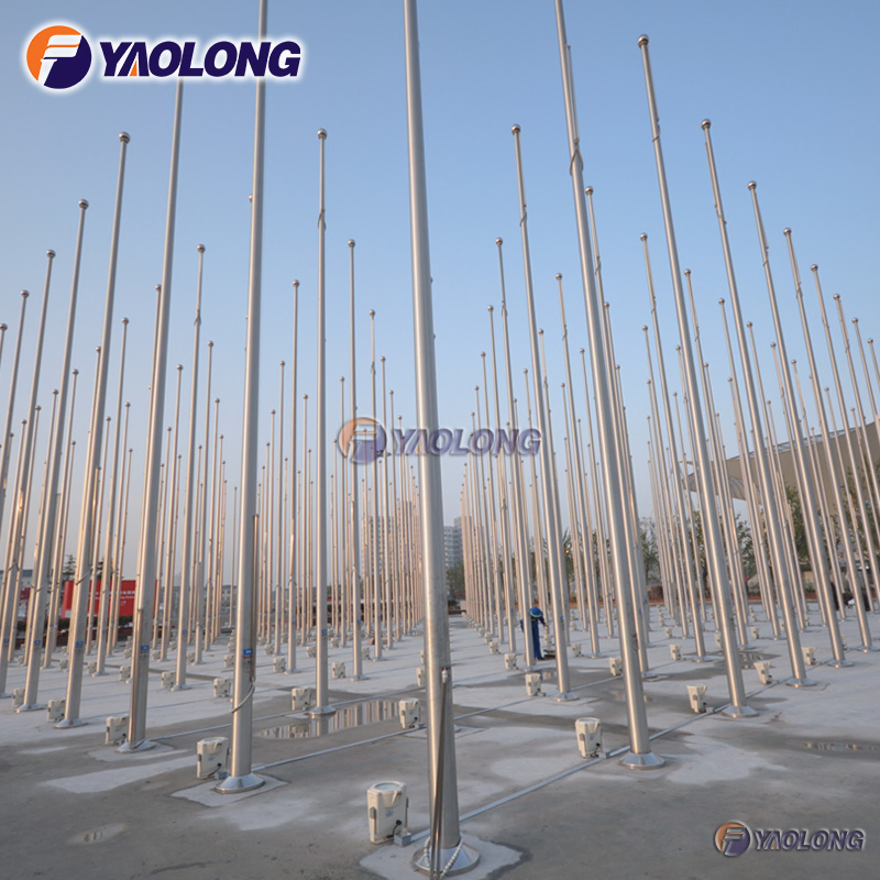 15m No Rusting Remote Control Aluminum Flagpole with Wind Resistance
